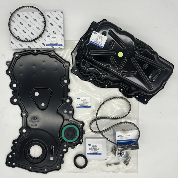 Original Ford Transit 2.0 Euro 6 FA Set Ölwanne Stirndeckel Zahnriemen Ölriemen Simmerring Ölfilter Neu