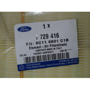 Original Ford Transit Euro 4 Luftfilter 6C119601C1B 1729416 NEU