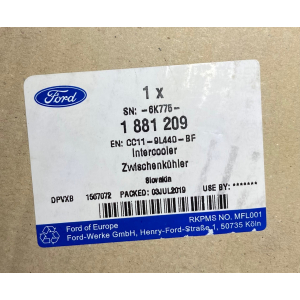 Original Ford Transit MK7 MK8 2.2 CR TC Turbo Ladeluftkühler 01/2014 1881209 NEU